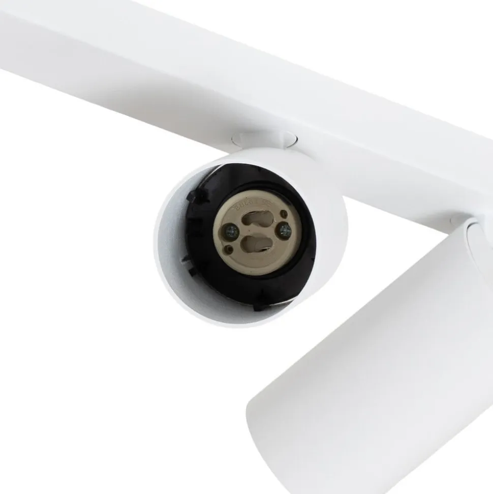 Loftspot Mono III, 3 lyskilder, hvid, 84 cm lang, GU10