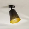 Loftspot Prism, 1 lyskilde, sort/guld
