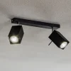 Loftspot Square, sort, 2 lyskilder