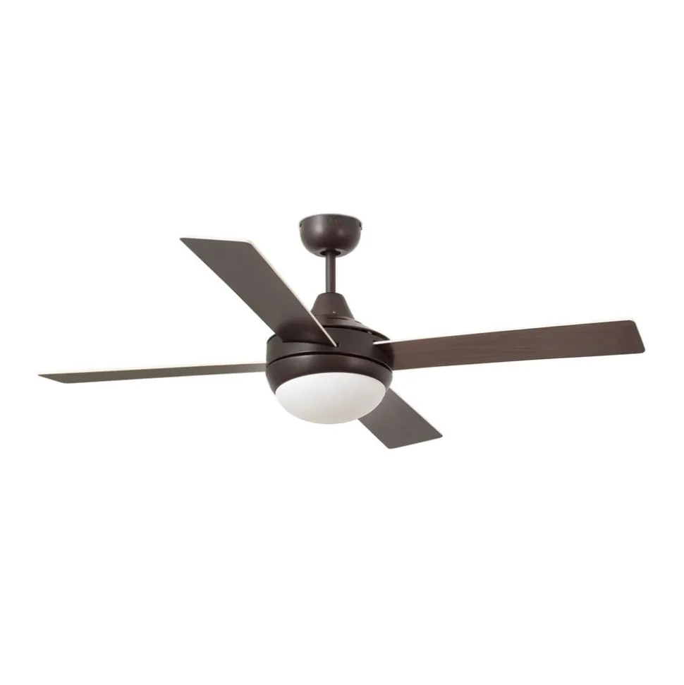 Loftsventilator Icaria L med lysebrun/mahogni