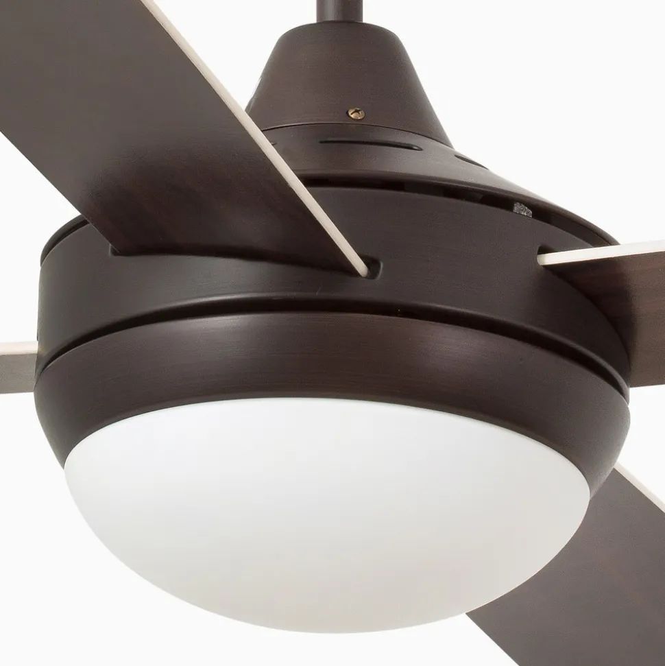 Loftsventilator Icaria L med lysebrun/mahogni