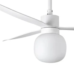 Loftventilator Amelia Ball, LED-lampe, hvid