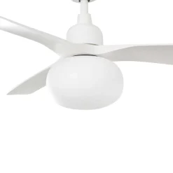 Loftventilator med lys Outwood, hvid, DC, støjsvag, Ø150cm
