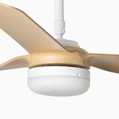 Loftventilator Punt M DC LED hvid/lys træ