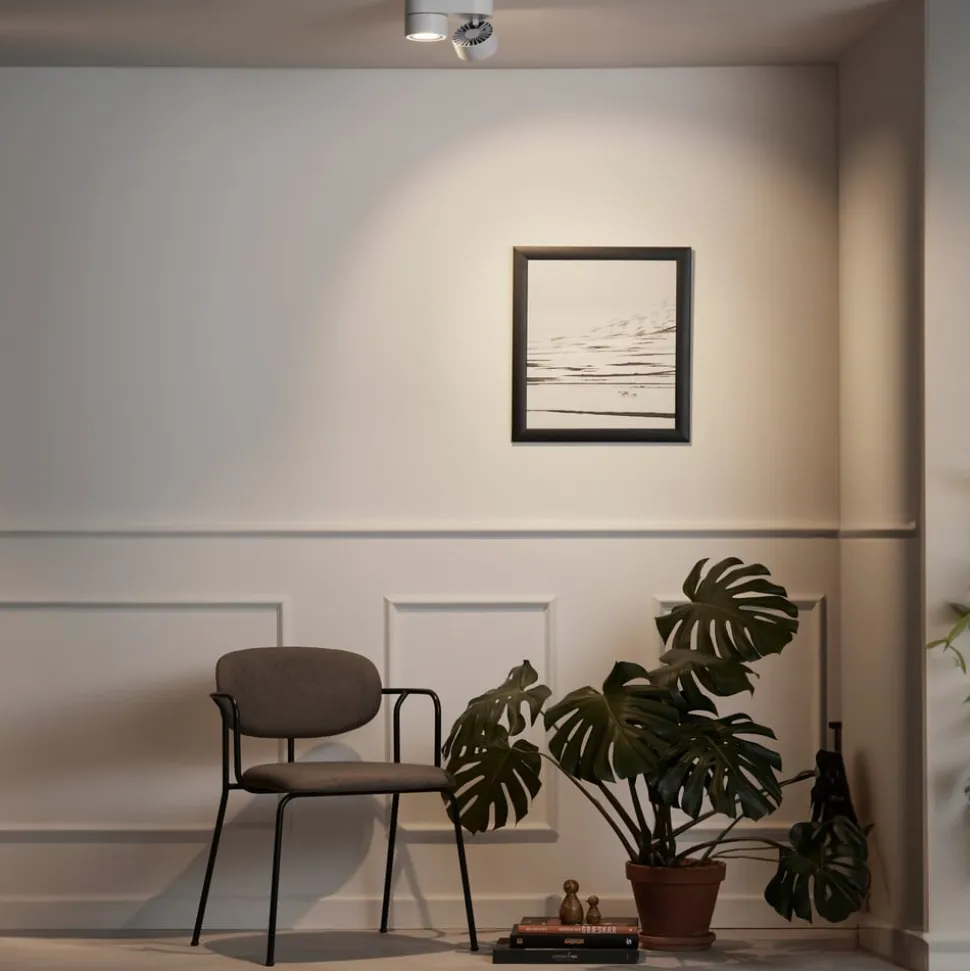 LOOM DESIGN Aim LED-loftspot 2 lyskilder hvid