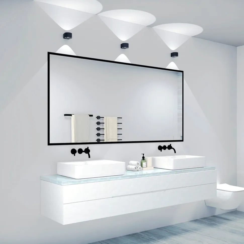LOOM DESIGN Frey LED-væglampe IP65 2x6W sort