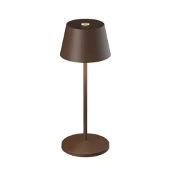 LOOM DESIGN LED genopladelig bordlampe Modi Micro, IP65, corten