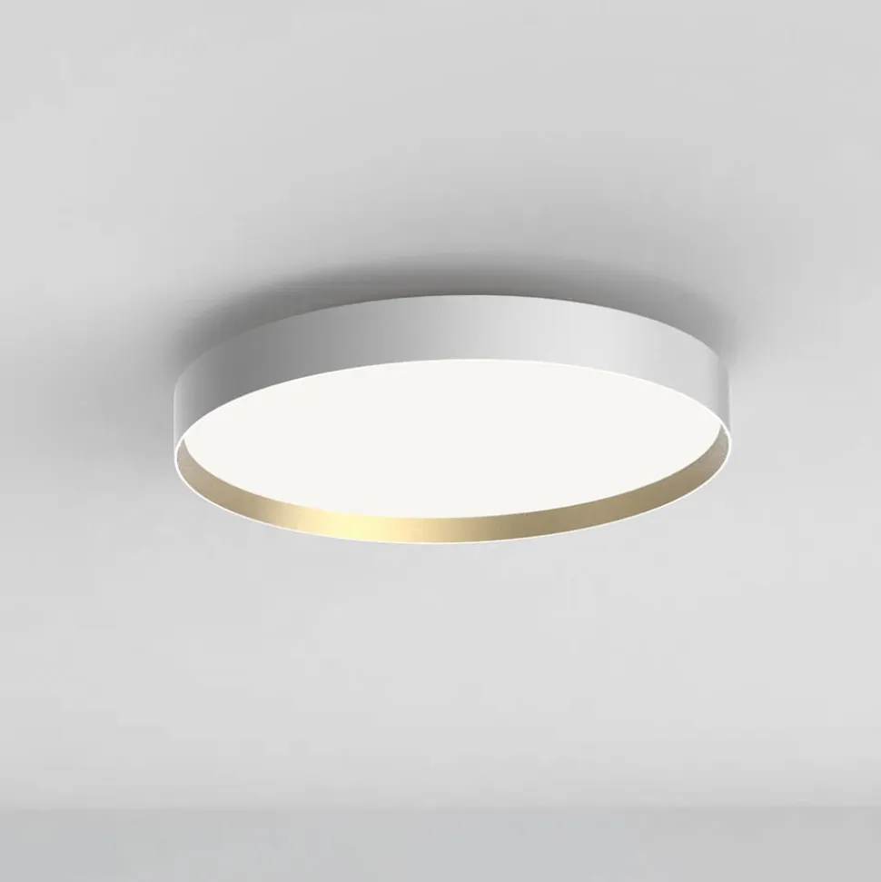 LOOM DESIGN LED-loftlampe Lucia, hvid/guldfarvet Ø 60 cm