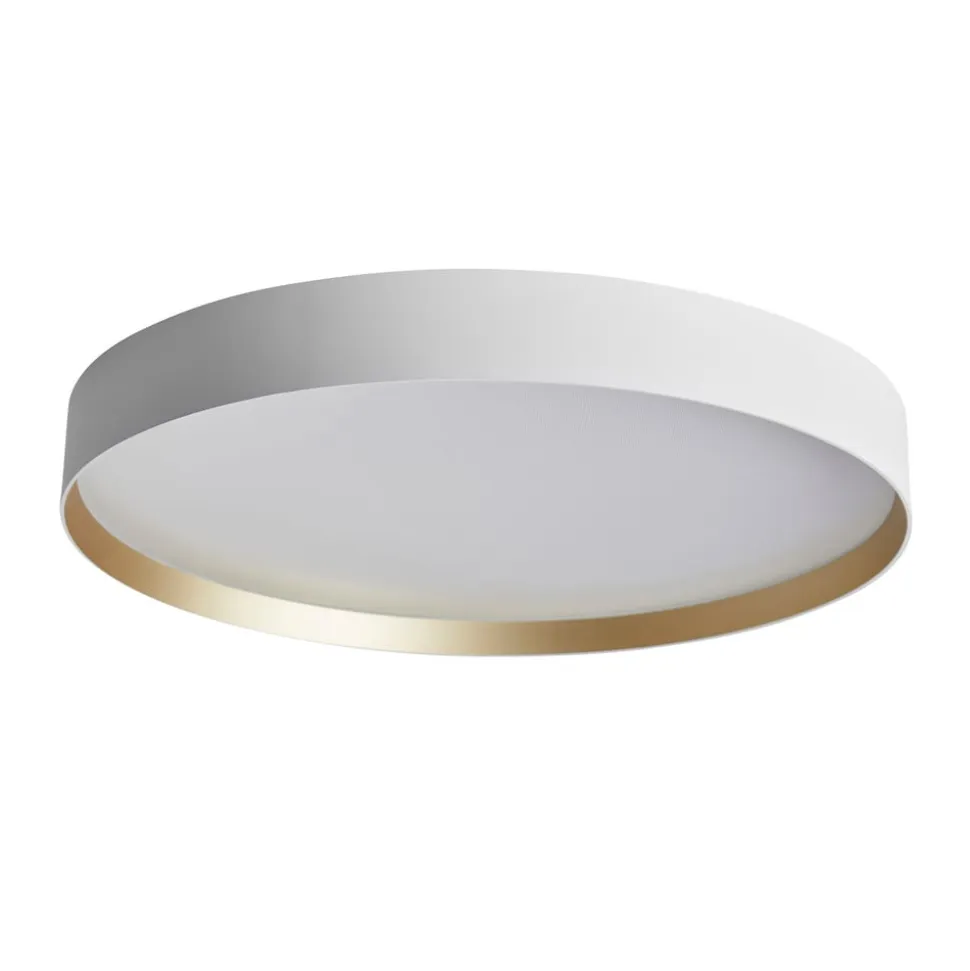 LOOM DESIGN LED-loftlampe Lucia, hvid/guldfarvet Ø 60 cm