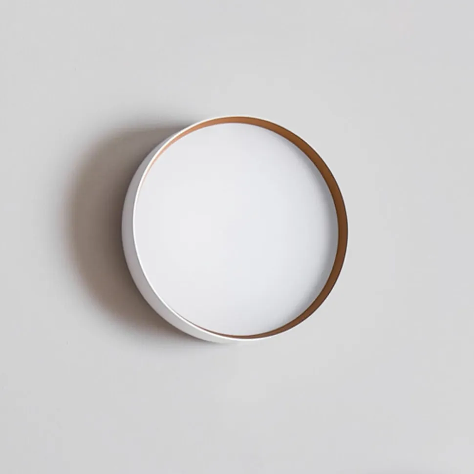 LOOM DESIGN LED-loftlampe Lucia, hvid/guldfarvet Ø 35 cm
