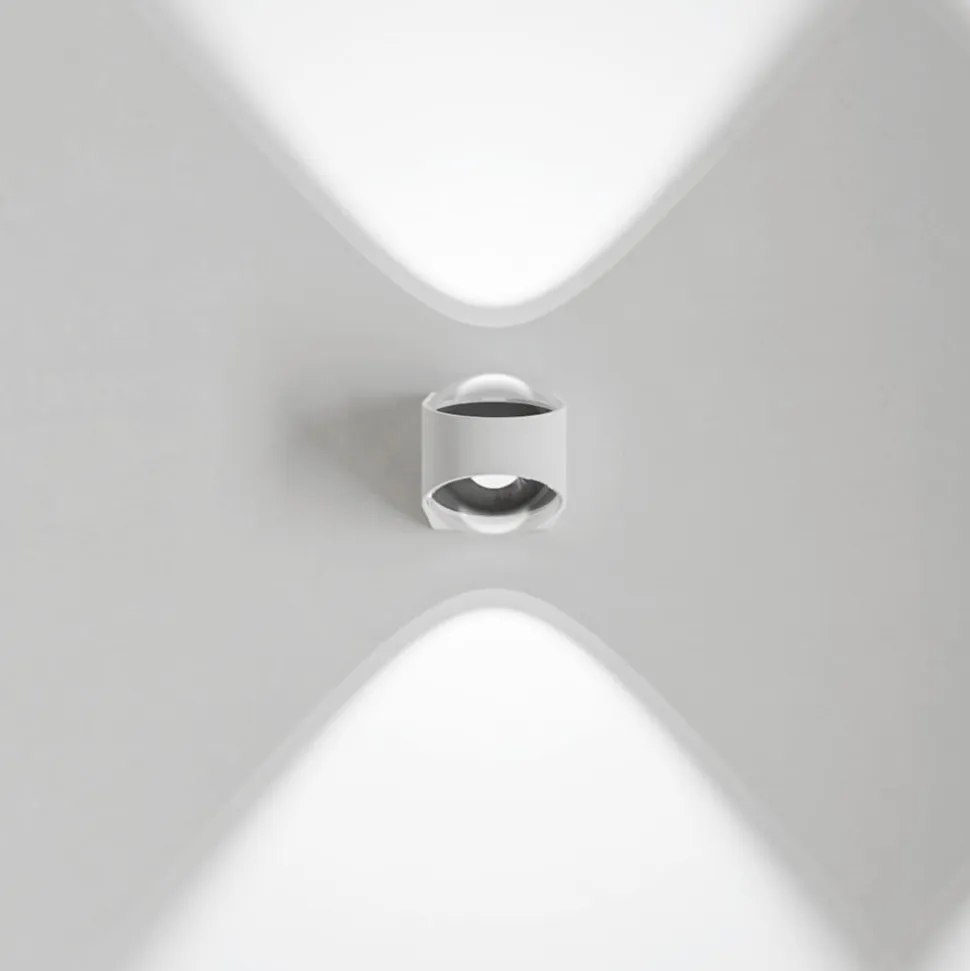LOOM DESIGN Saga udendørs LED-væglampe op/ned hvid
