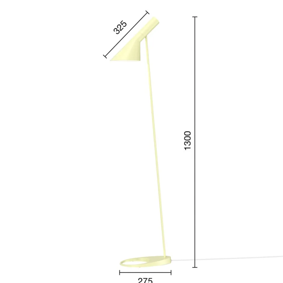 Louis Poulsen AJ design gulvlampe lys gul