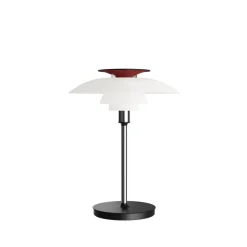 Louis Poulsen LED-bordlampe PH 80, hvid/rød/krom IP44