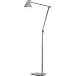 Louis Poulsen NJP LED-gulvlampe, 2.700 K, lysegrå
