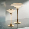 Louis Poulsen PH 2/1 bordlampe, messing-hvid