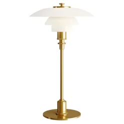 Louis Poulsen PH 2/1 bordlampe, messing-hvid