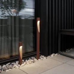 Louis Poulsen sokkellampe Flindt, 930, corten 35 cm base 24 V