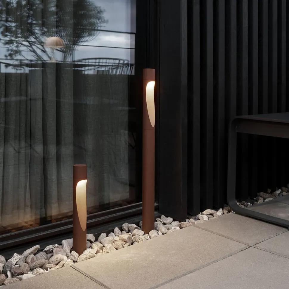 Louis Poulsen sokkellampe Flindt, 930, corten 35 cm base 24 V
