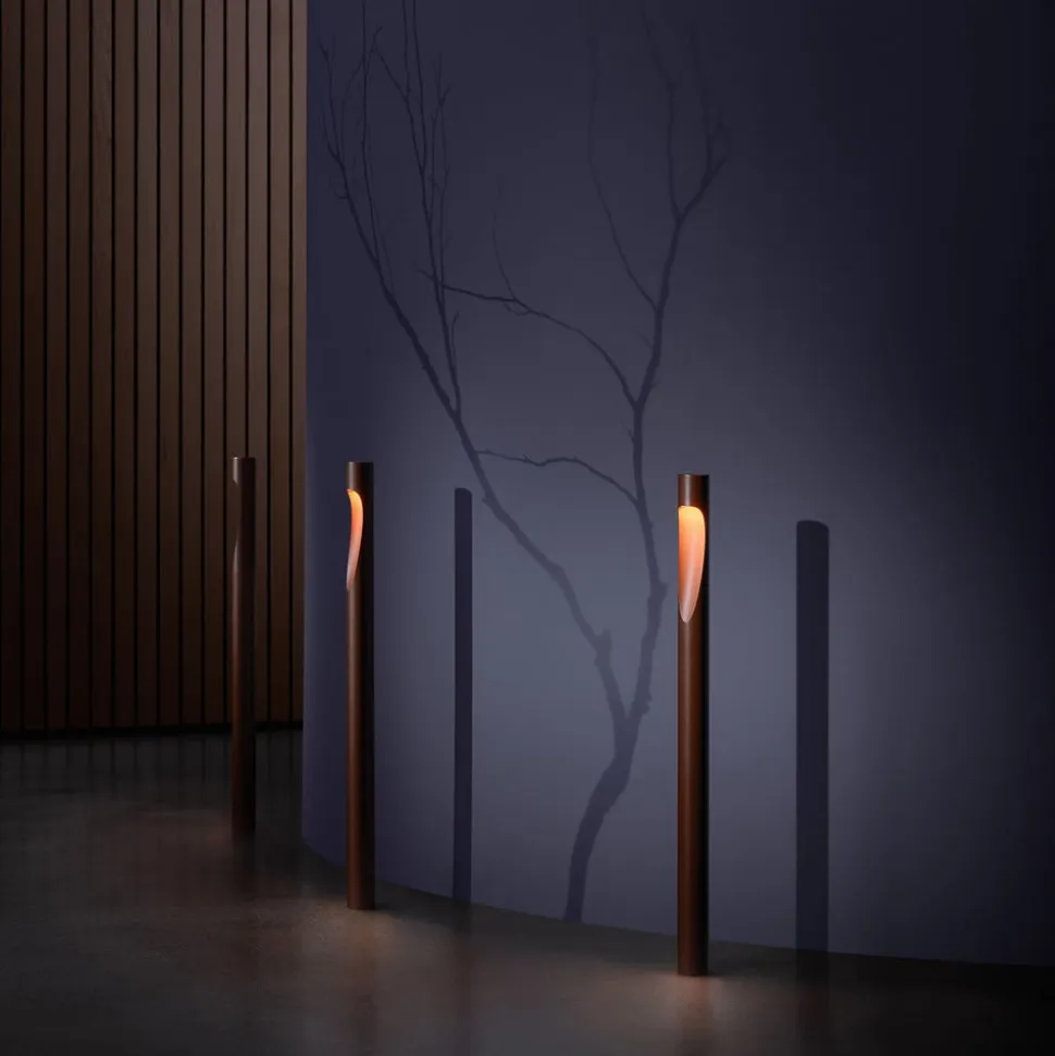 Louis Poulsen vejlampe Flindt, 927, corten 70 cm base 24 V
