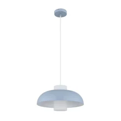 Lowe pendellampe, blå mat, Ø 38 cm, metal