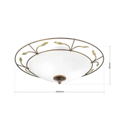 Luca loftlampe med scavo-glas