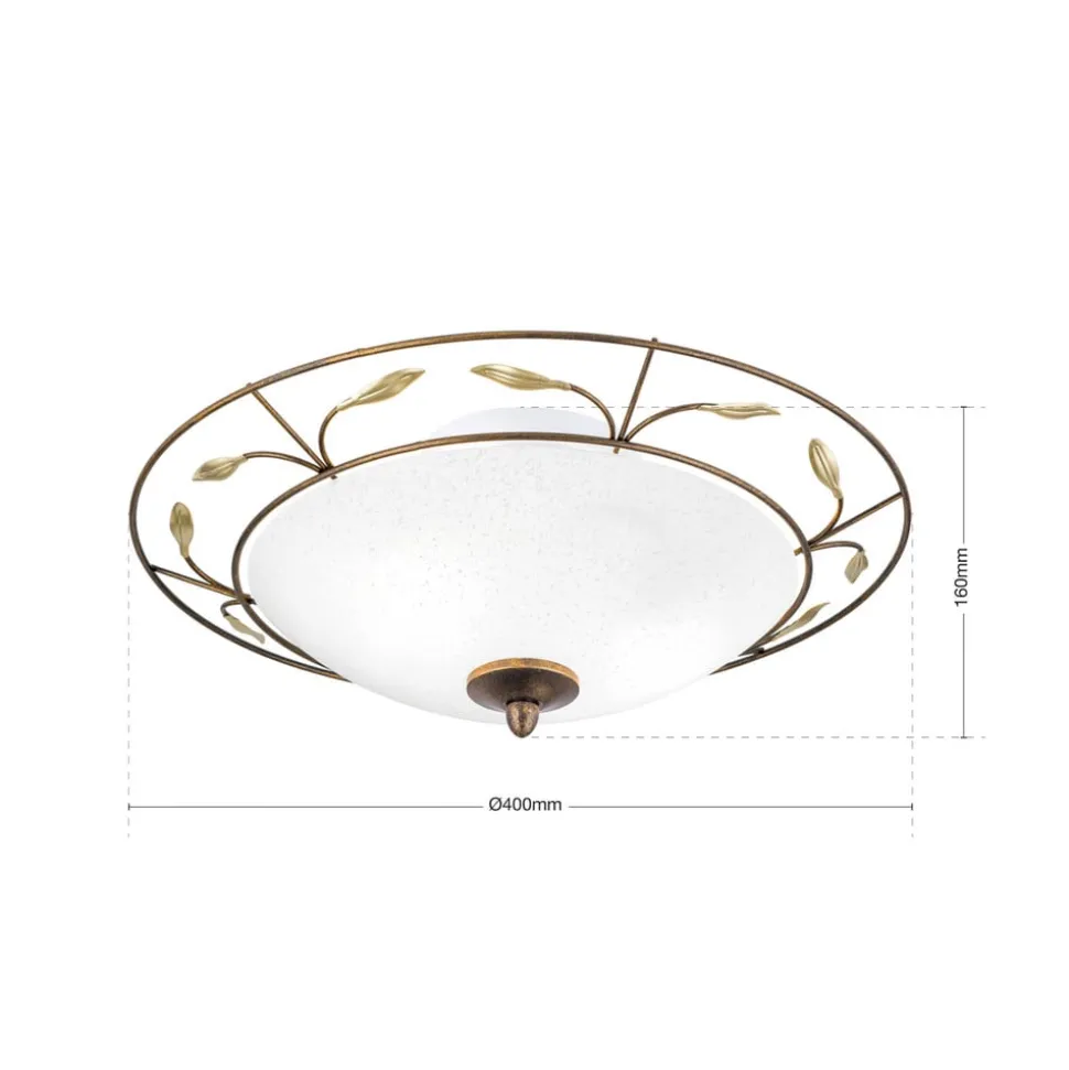 Luca loftlampe med scavo-glas