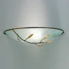 Luca væglampe, antik guld, scavo-glas