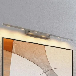 Lucande Alexis LED-gallerilampe 118 cm, mat nikkel