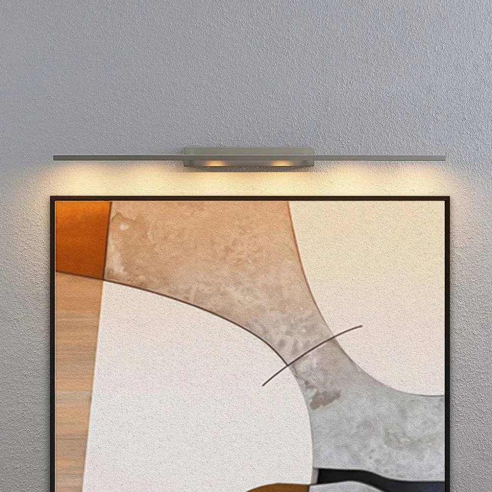 Lucande Alexis LED-gallerilampe 118 cm, mat nikkel