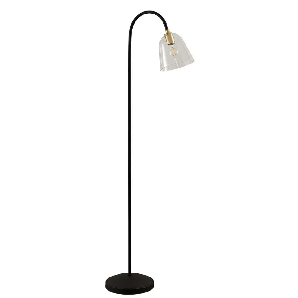 Lucande Anjita gulvlampe, glasskærm