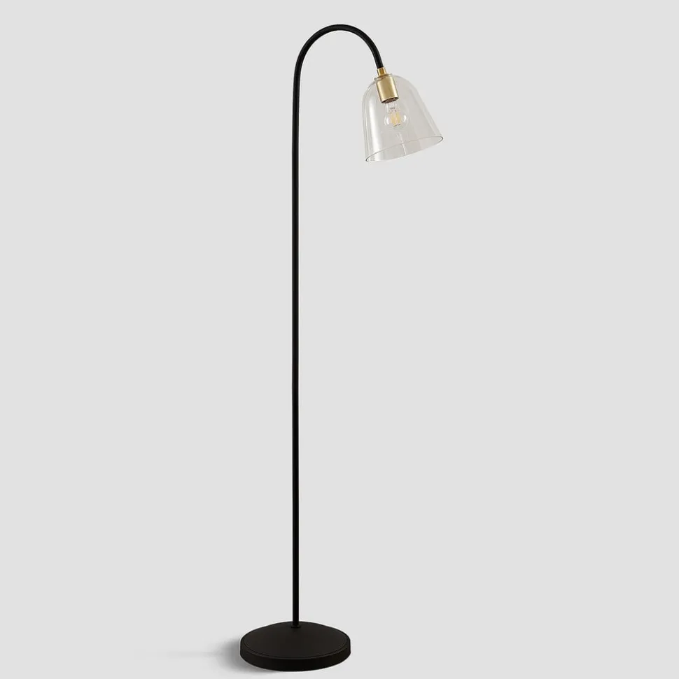 Lucande Anjita gulvlampe, glasskærm