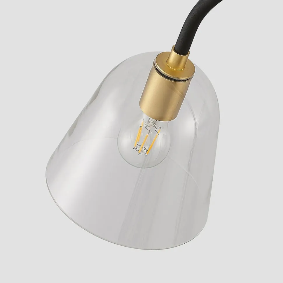 Lucande Anjita gulvlampe, glasskærm