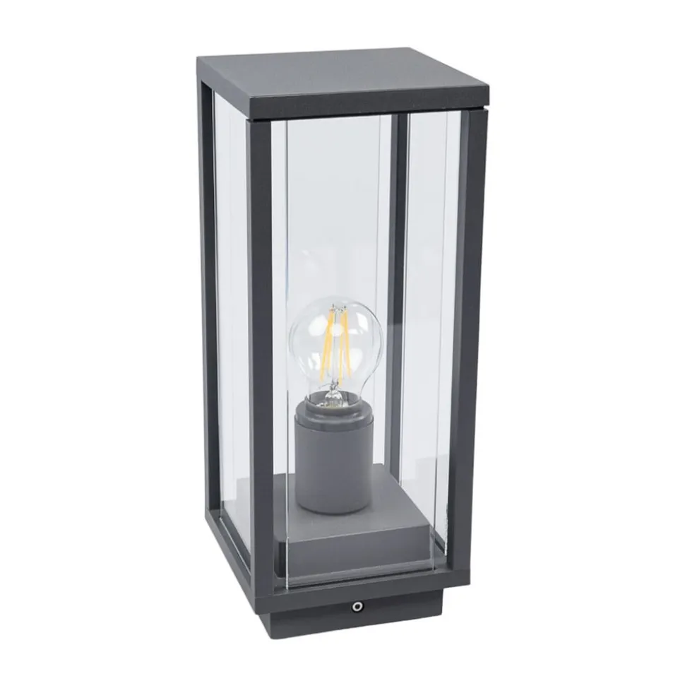 Lucande Annalea sokkellampe, 35 cm, antracit, IP54