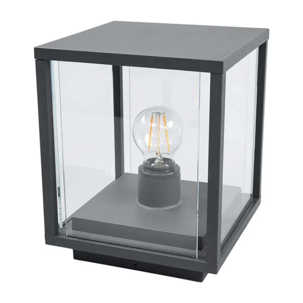 Lucande Annalea sokkellampe, 55 cm, antracit, IP54