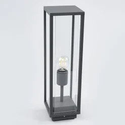 Lucande Annalea sokkellampe, 50 cm, antracit, IP54