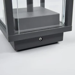 Lucande Annalea sokkellampe, 50 cm, antracit, IP54
