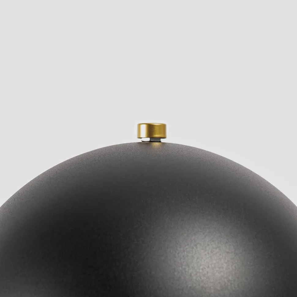 Lucande Aparas bordlampe bladlook, sort-guld