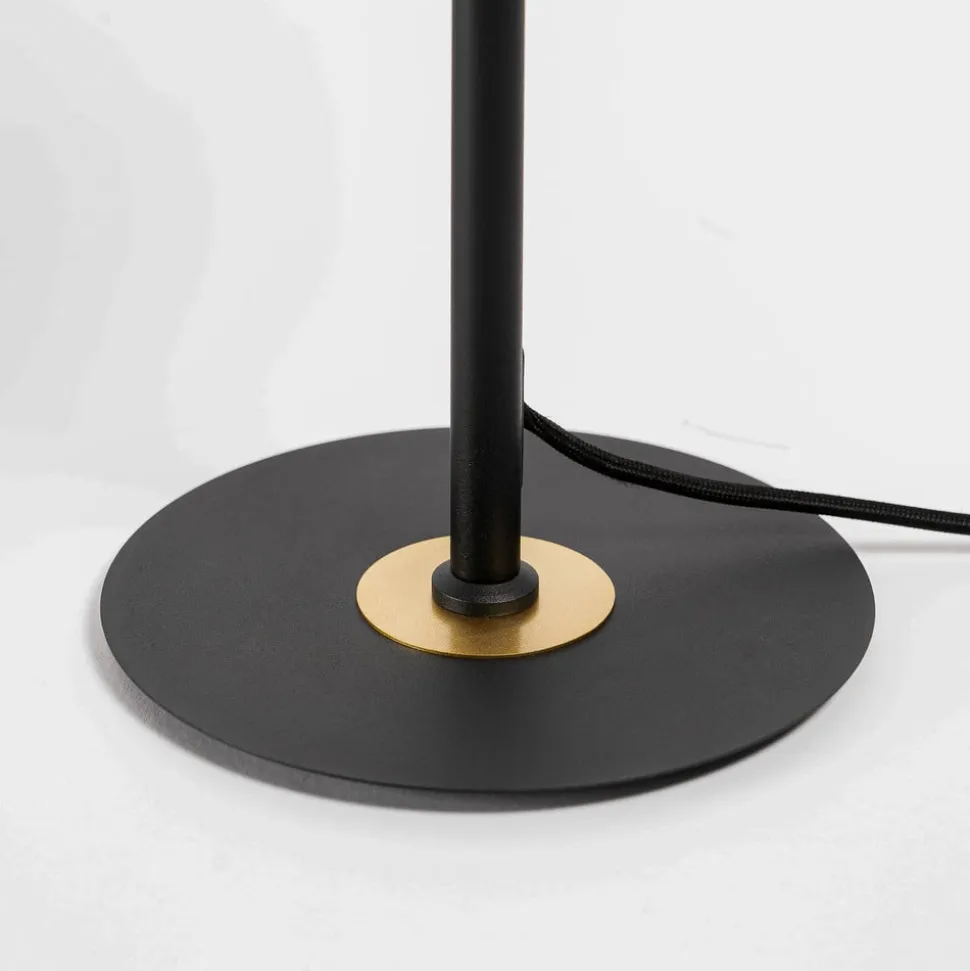 Lucande Aparas bordlampe bladlook, sort-guld