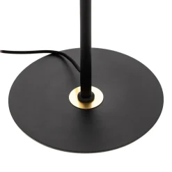 Lucande Aparas gulvlampe, bladlook, sort-guld