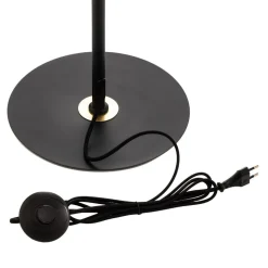 Lucande Aparas gulvlampe, bladlook, sort-guld