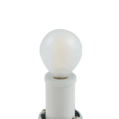 Lucande Basolo væglampe til badeværelset, sort, højde 31,5 cm, glas