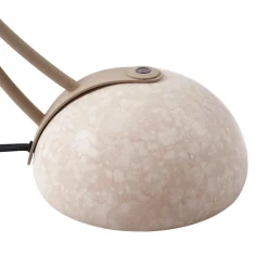 Lucande bordlampe Rivera, beige, metal, sten, 51 cm, G9