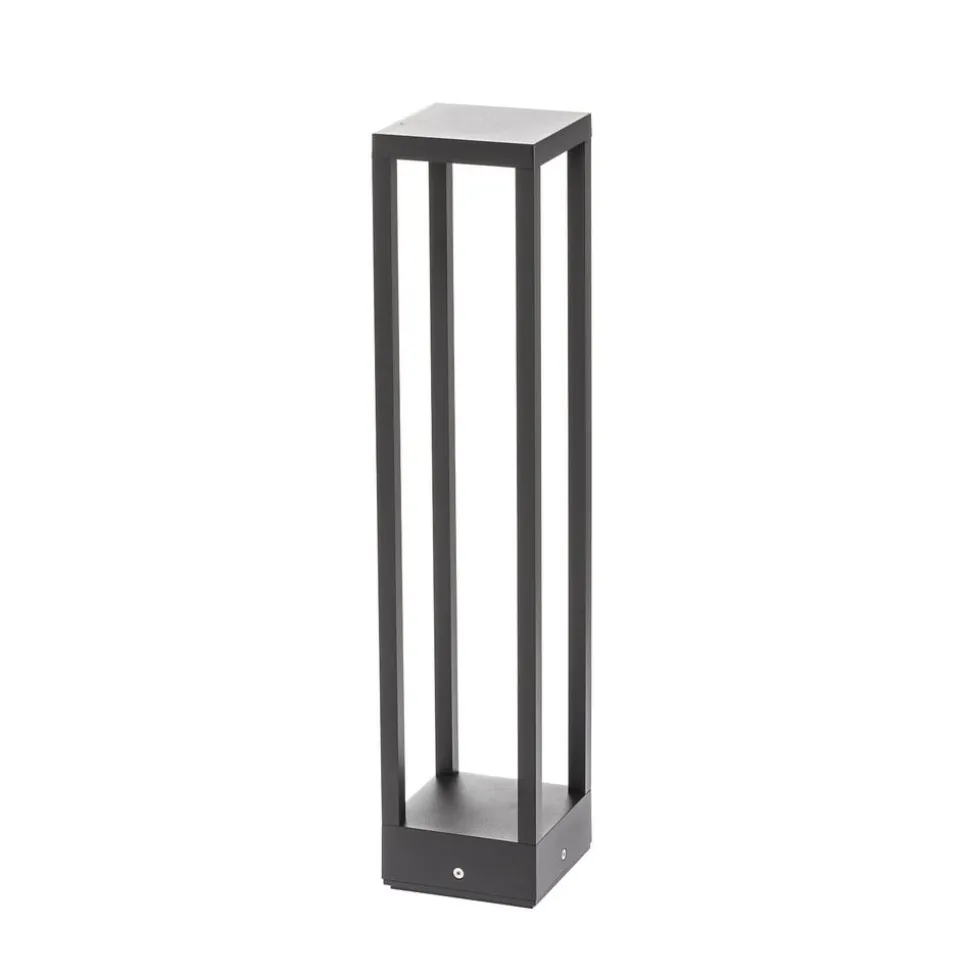 Lucande Carlota LED-vejlampe, antracit, 65 cm, metal
