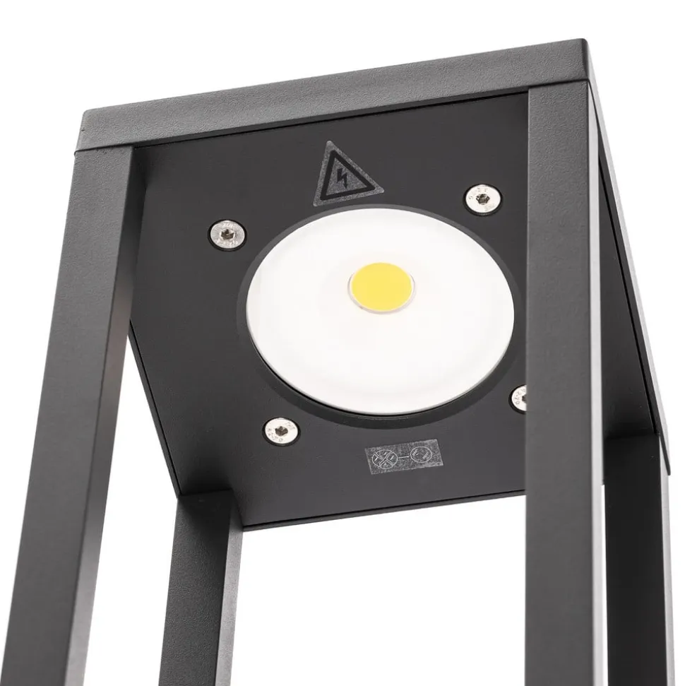 Lucande Carlota LED-vejlampe, antracit, 65 cm, metal