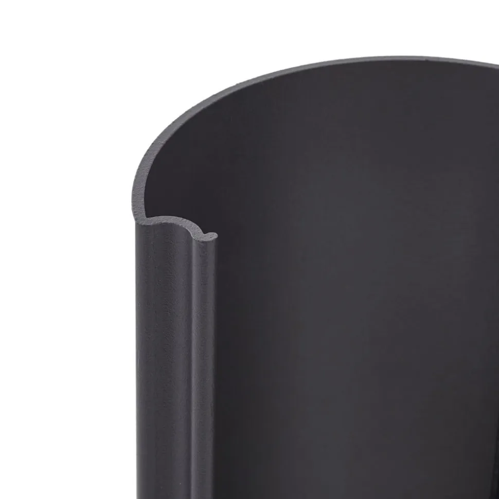Lucande Corban sokkellampe, grå, sensor, udtag, IP44