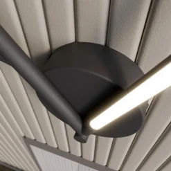 Lucande Cuerno LED-væglampe i sort-hvid