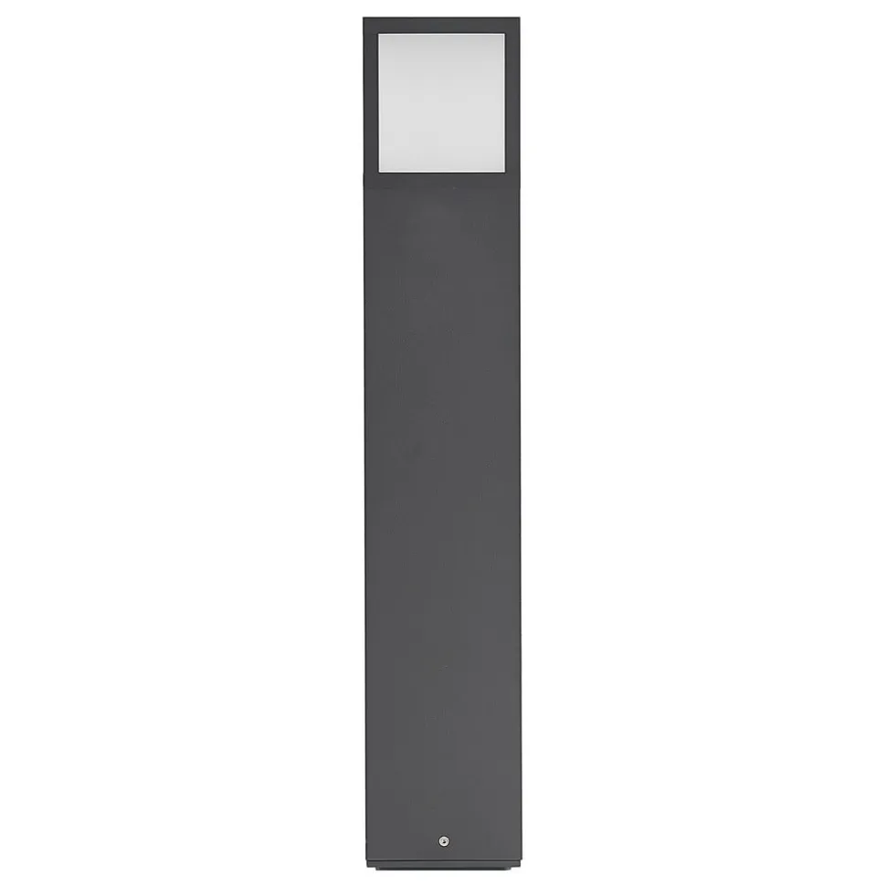 Lucande Dewari vejlampe, E27, 65 cm, mørkegrå, IP54