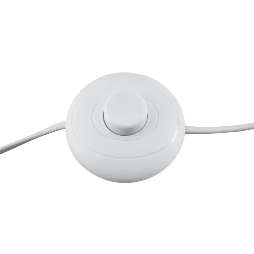 Lucande Ellorin gulvlampe, hvid, træ, Ø 47,5 cm, E27