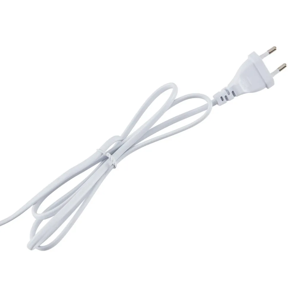 Lucande Ellorin gulvlampe, hvid, træ, Ø 47,5 cm, E27