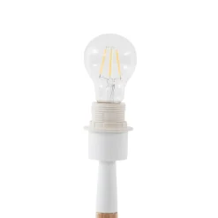 Lucande Ellorin gulvlampe, hvid, træ, Ø 47,5 cm, E27